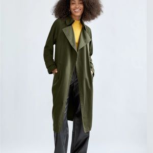 Babaton olive green Lawson Trench Coat